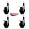 Service Caster 5'' Soft Rubber Swivel 1-1/4'' Expanding Stem Caster Set Total Lock Brake, 4PK SCC-EXTTL20S514-SRS-114-4 - alternate 3